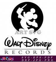 Walt Disney Records Classic Cartoon Design SVG