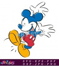 Mickey Mouse Cartoon Character With A Smile SVG