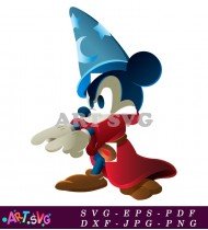 Mickey Mouse Sorcerer Apprentice Cartoon Character Image SVG