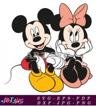 Mickey Mouse And Minnie Mouse Together Cartoon SVG