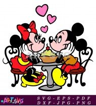 Mickey Mouse Minnie Mouse Love Cute Couple SVG