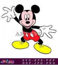 Mickey Mouse Cartoon Character Illustration Vector SVG