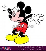 Mickey Mouse Cartoon Character Vector Image SVG 2