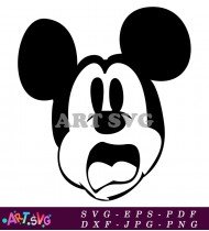 Mickey Mouse Cartoon Head Vector Illustration SVG