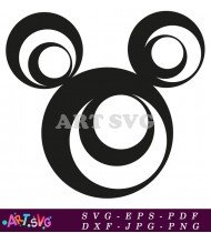 Mickey Mouse Symbol Logo Vector Clipart SVG 2