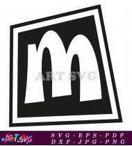 Mickey Mouse M Logo Vector Clipart SVG 1