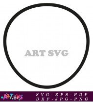 Simple Circle Shape Black and White SVG