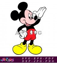 Mickey Mouse Disney Cartoon Character Clipart SVG