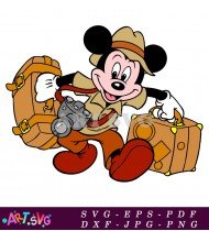 Mickey Mouse Camera Travel Clipart SVG