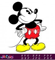 Cartoon Mickey Mouse Character Clipart SVG