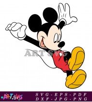 Mickey Mouse Cartoon Character Happy Design SVG