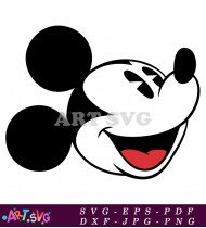 Funny Mickey Mouse Cartoon Head Image SVG