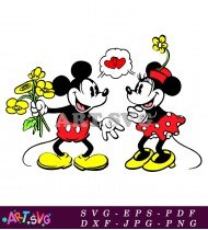 Mickey Mouse In Love With Minnie Mouse SVG