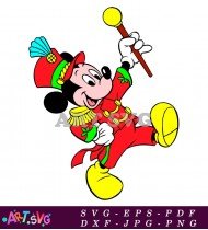 Mickey Mouse In Colorful Band Uniform SVG