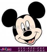 Mickey Mouse Cartoon Head Winking SVG