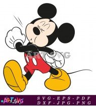 Mickey Mouse Cartoon Character With Gloves SVG