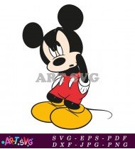 Sad Mickey Mouse Cartoon Clip Art SVG