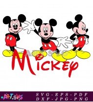 Mickey Mouse Cartoon Character Vector Graphic SVG