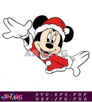 Mickey Mouse Santa Cartoon Clip Art SVG