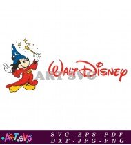 Mickey Mouse Cartoon Character Magic Hat Disney SVG 1