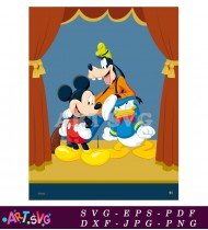 Mickey Mouse Cartoon Character Vector Illustration SVG 15