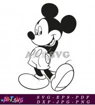 Mickey Mouse Printable Coloring Pages For Kids SVG 1