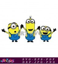 Cute Minions Cartoon Character Clip Art Illustration SVG