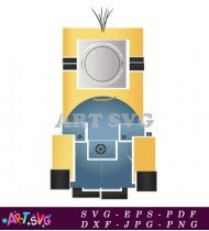 Smiling Minion Cartoon Character Clip Art Illustration SVG 2