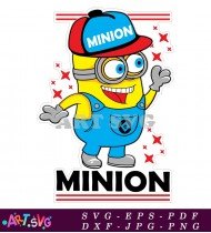 Funny Minion Cartoon Character Clip Art Illustration SVG 3