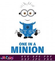 Cartoon Minion Wearing Blue Denim Pants SVG 2