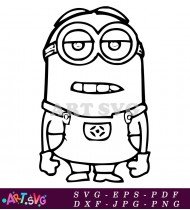 Cute Minion Cartoon Coloring Pages SVG