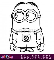 Cartoon Minion Character Coloring Pages SVG