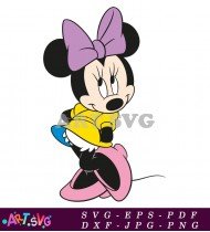 Cute Minnie Mouse Cartoon Character Clipart SVG