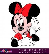 Minnie Mouse Cartoon Character Vector Illustration SVG