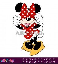 Minnie Mouse Cartoon Character Clipart Vector SVG 1