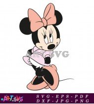 Minnie Mouse Cartoon Character Vector Art SVG 1