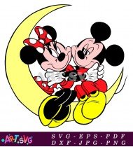 Minnie Mouse Cartoon Character Clipart Red Dress SVG 1