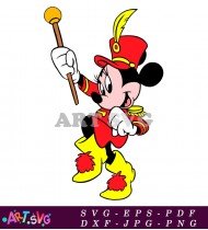 Mickey Mouse Cartoon Character Clipart In Red Suit SVG