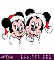 Cartoon Minnie Mouse Christmas Ornament SVG