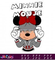 Cool Cartoon Minnie Mouse With Hoodie SVG