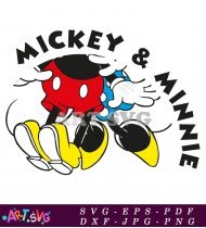 Cartoon Characters Mickey And Minnie Love SVG