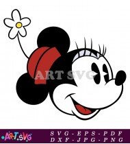 Cute Minnie Mouse Character Cartoon Design SVG