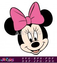 Disney Mickey Mouse Character Image In Bow SVG