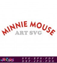 Minnie Mouse Bold Red Lettering Design SVG