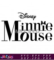 Minnie Mouse Bold Black Lettering Design SVG 3