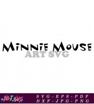 Bold Black Text for Minnie Mouse Logo SVG 1