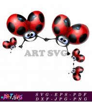 Ladybug Cartoon Illustration Clipart Free Download SVG 1