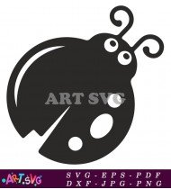 Ladybug Clipart Free Download Black And White SVG 1