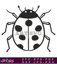 Ladybug Clipart Free Download Black And White SVG 2