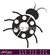 Ladybug Silhouette In Simple Vector Design SVG